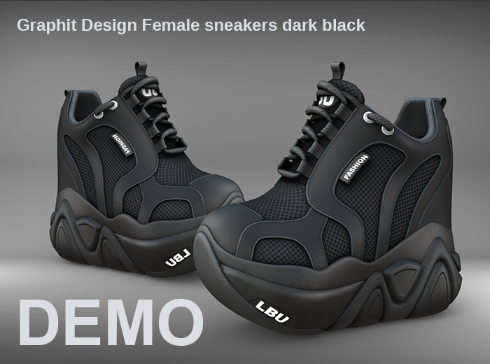 Graphit Design Female sneakers dark black DEMO