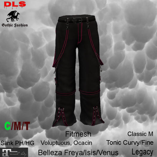 Gothic pants belted 8 boxed