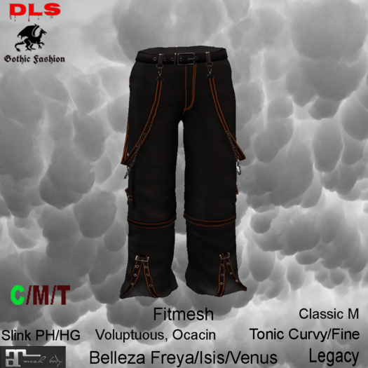 Gothic pants belted 9 boxed
