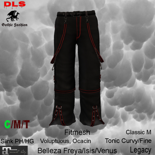 Gothic pants belted 17 boxed