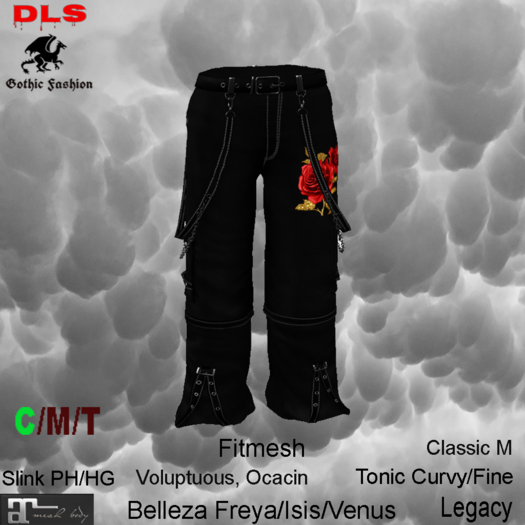 Gothic pants belted 31 boxed