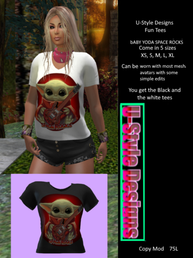 FUN TEES BABY YODA SPACE ROCKS SET