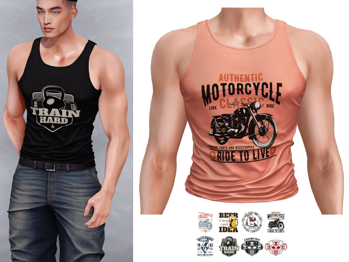 Mossu - Dylan Tank Top - Peach 