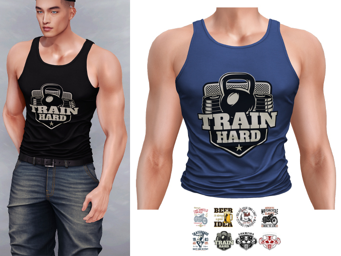 Mossu - Dylan Tank Top - Blue 