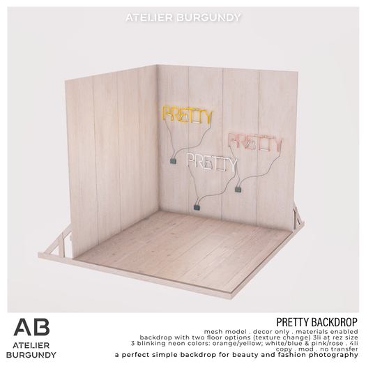Atelier Burgundy . Pretty Backdrop *ADD*