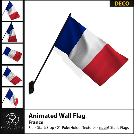 SaCaYa - Animated Wall Flag - France
