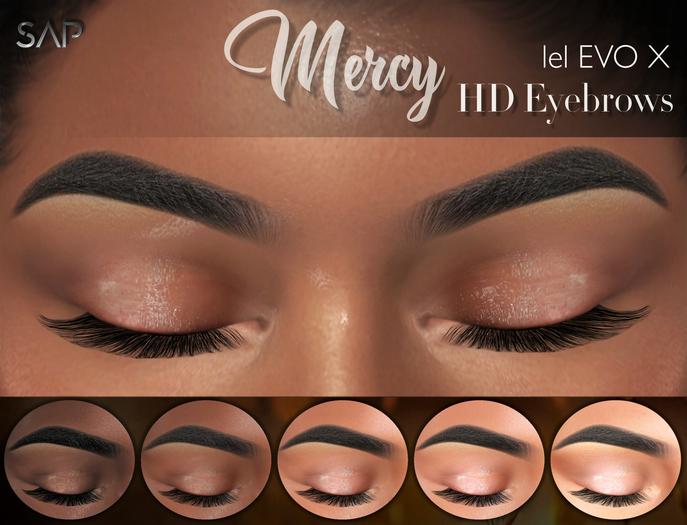 Sap ~ Mercy Eyebrows HD with Highlighter (Lelutka Evo / EvoX)
