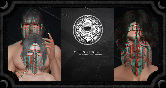 the crone . moon circlet {silver}
