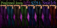 :::Sn@tch Lowrise Pinstripe Jeans:::