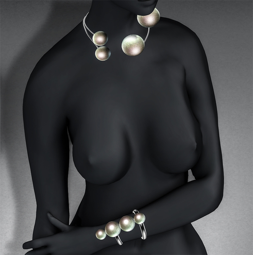NetStyLe BigPearL Set Silver Dark