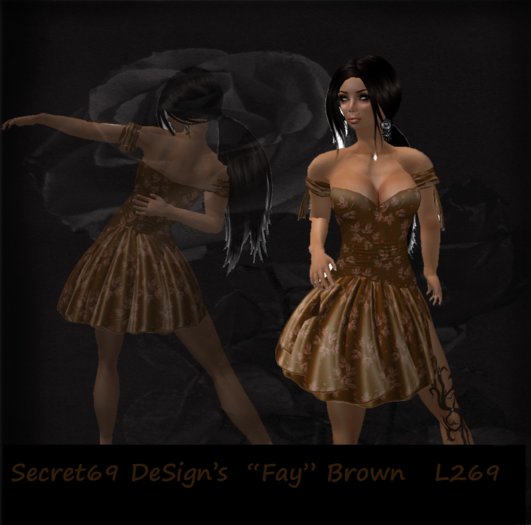 Tween Designs !!!...Dress " Fay" Brown