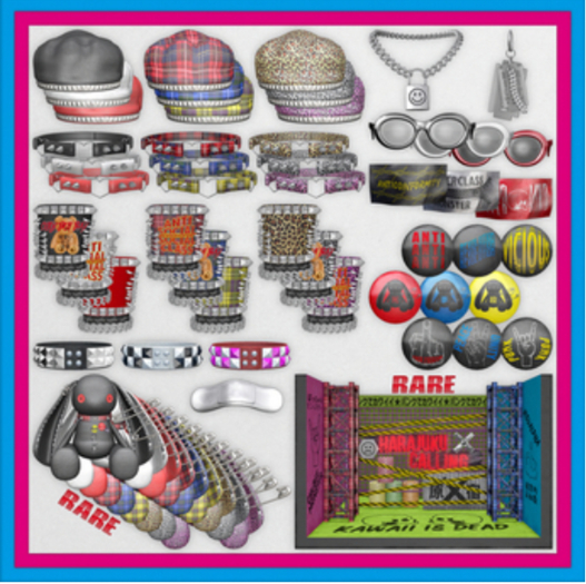 #CHUVI_PUNKAWAII / Studded Wristband / Red