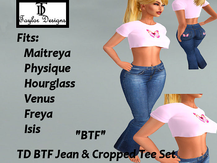 TD BTF Jeans & crop tee Set DEMO