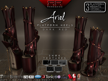 [Renegade] Ariel Platform Heels - Dark Red