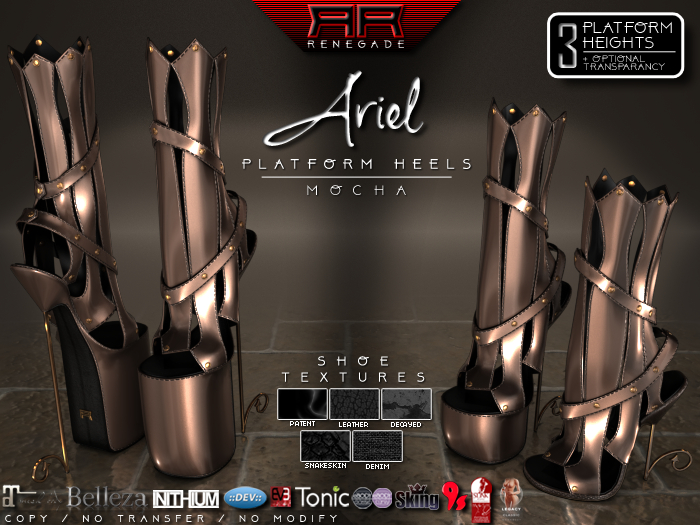 [Renegade] Ariel Platform Heels - Mocha