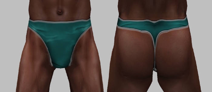 men's bikini string - green