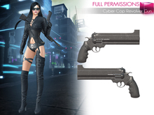 Full Perm Non-rigged Futuristic Sci-fi Cyberpunk Long Barrel Revolver Pistol Gun Handgun
