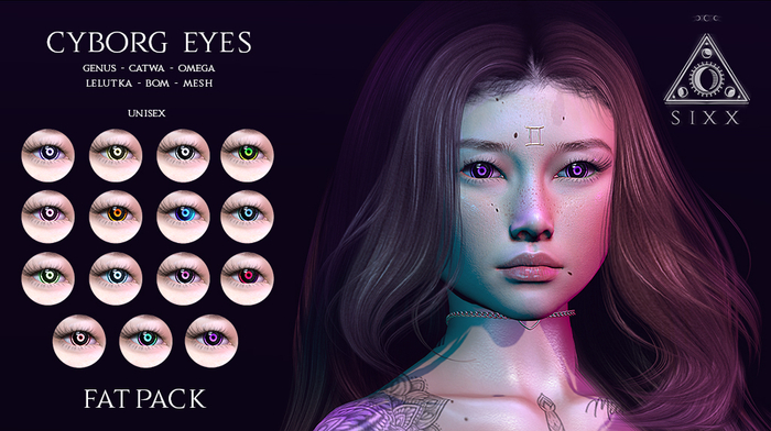 - sixx - Cyborg Eyes - {FATPACK}
