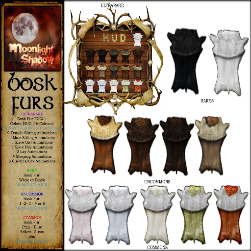 "Moon_Sha" Bosk Fur - Black <<RARE>>