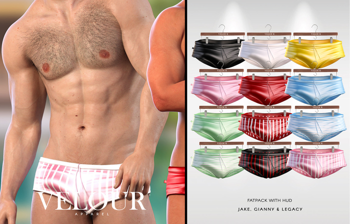 VELOUR APPAREL: "Faenzo" Swim Trunks (FATPACK)