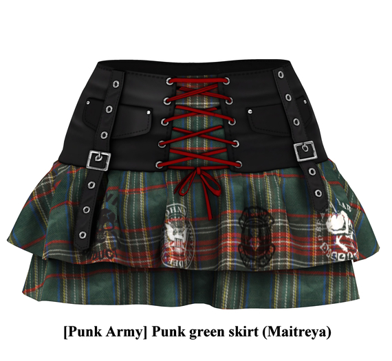 [Punk Army] Punk green skirt (Maitreya)