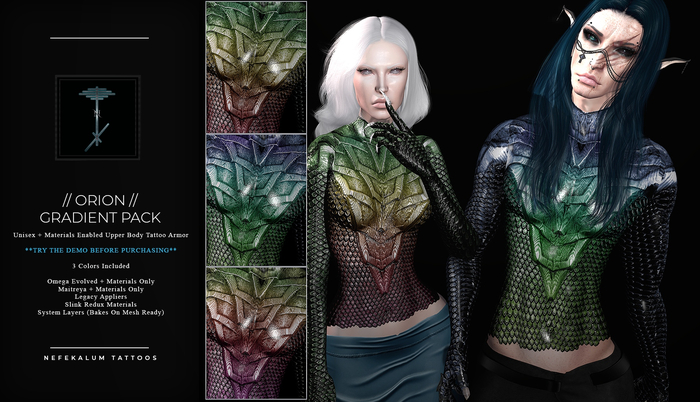 Nefekalum Tattoos - Orion Gradient Pack // Add