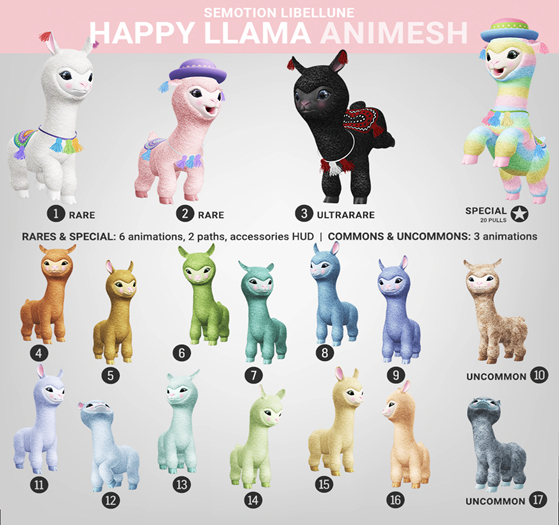 SEmotion Libellune Happy Llama Animesh #17 UNCOMMON