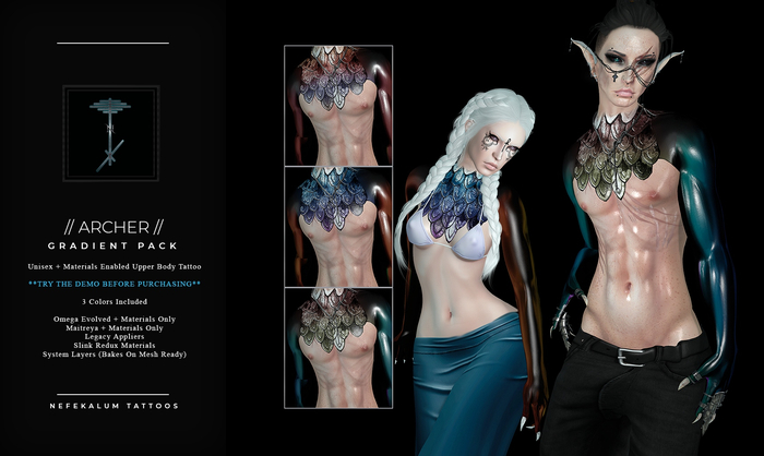 Nefekalum Tattoos - Archer Gradient Pack // Add