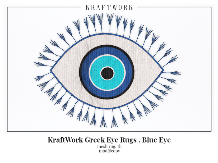 KraftWork Greek Eye Rugs . Blue Eye (Add Me)