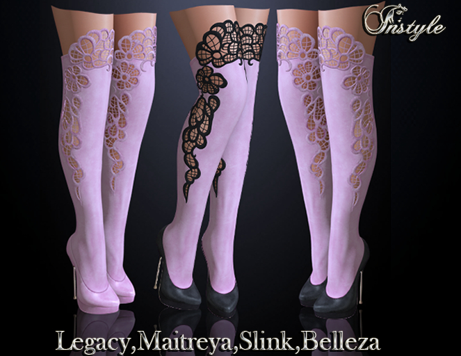 SALE!!!High-heeled boots with lace -Pink (Maitreya, Slink ,Belleza ,Legacy )
