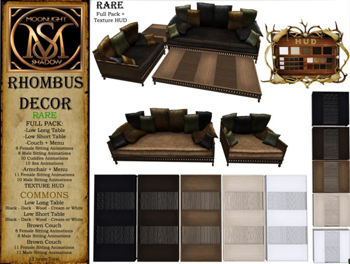 "Moon_Sha" Long Low Table - Black <<COMMON>>