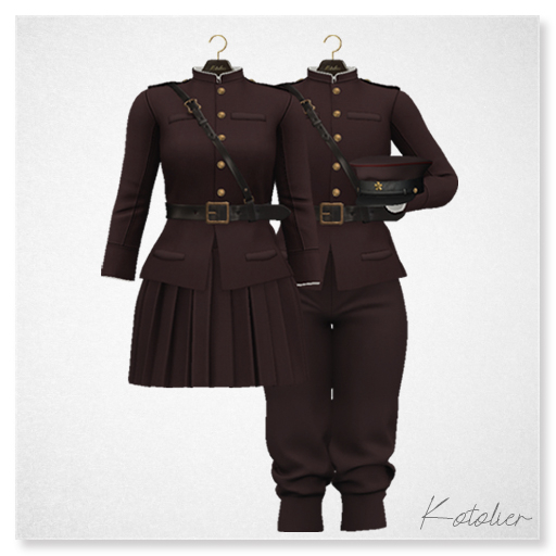 Kotolier . MilitaryUniform - burgundy