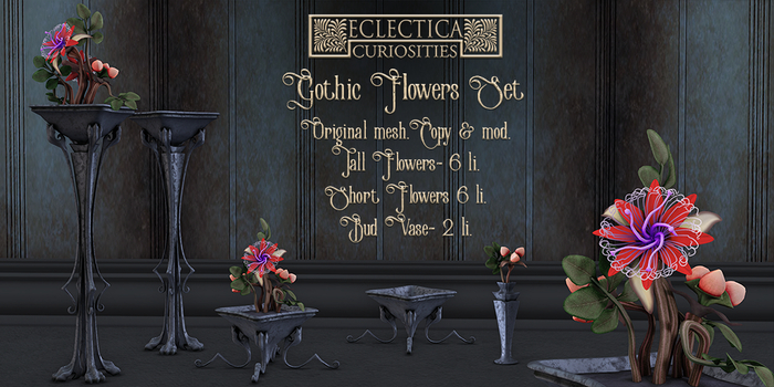 Eclectica Curiosities Gothic Flowers- dark