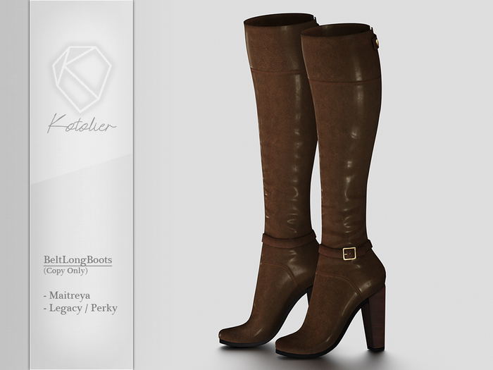 Kotolier . BeltLongBoots - lightbrown