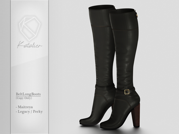 Kotolier . BeltLongBoots - Black