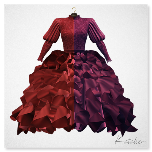 Kotolier . Dress Fraurein - red/magenta