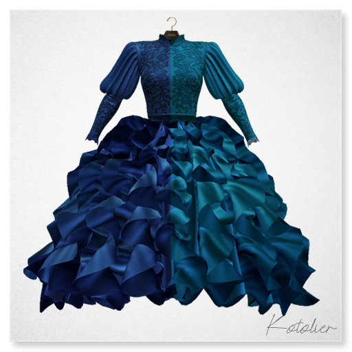 Kotolier . Dress Fraurein - blue/green