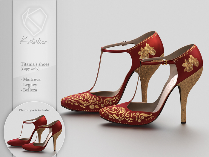 Kotolier . Titania's Shoes - red