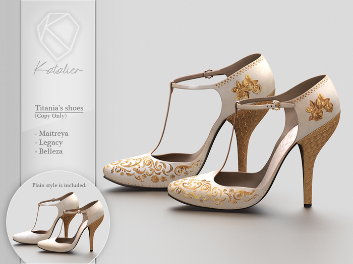 Kotolier . Titania's Shoes - ivory