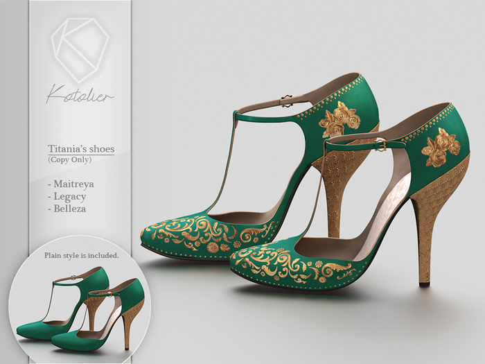 Kotolier . Titania's Shoes - green