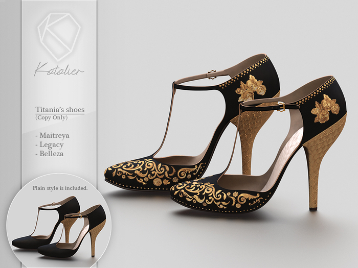 Kotolier . Titania's Shoes - black