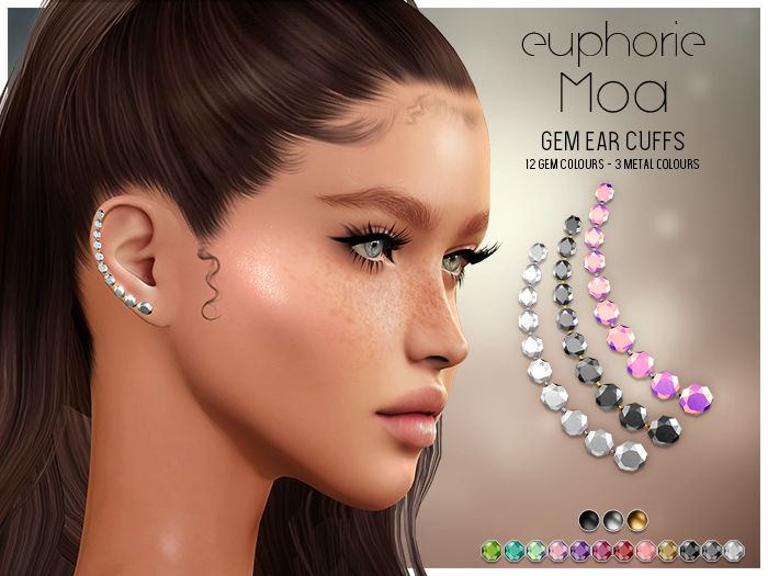 Euphorie - Moa Gem Ear Cuffs