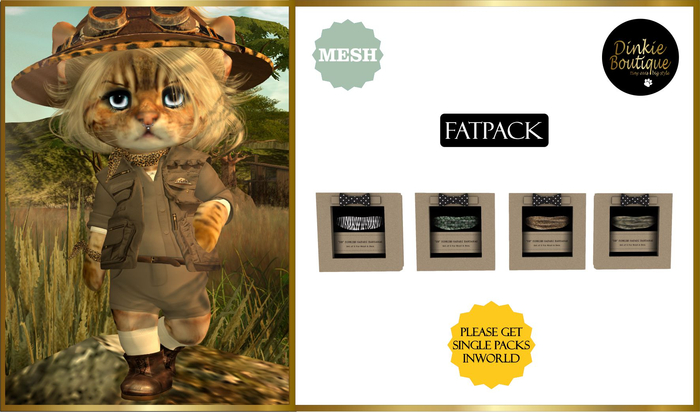 *DB* DINKIES SAFARI BANDANAS* Fatpack