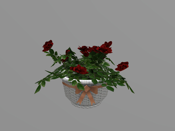 Basket of Roses-Red