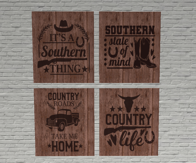 Country Art Dark Wood