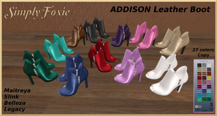 Addison Leather Boots With Hud (Boxed)