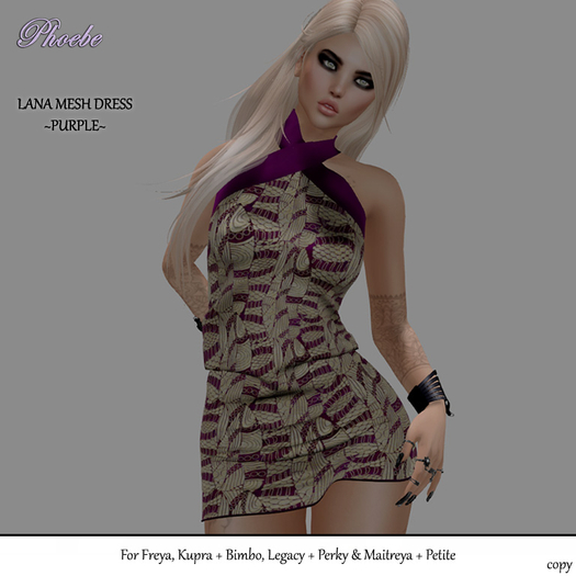 *P* Lana Mesh Dress ~Purple~