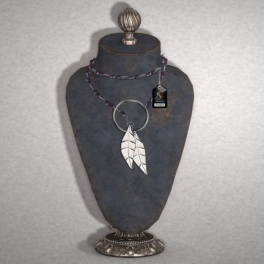 NetStyLe FLora Necklace Silver Dark