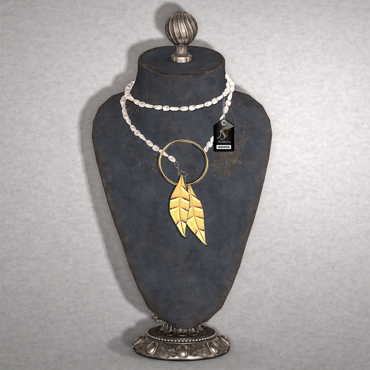 NetStyLe FLora Necklace Gold White