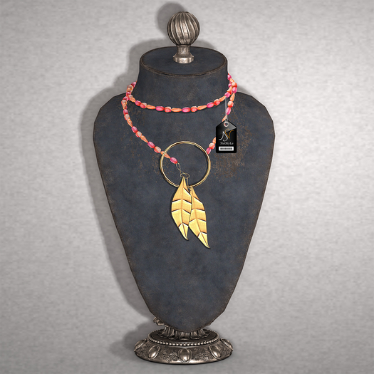 NetStyLe FLora Necklace Gold Red